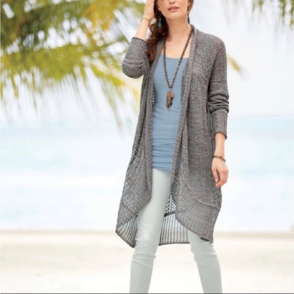 Peruvian Connection Goa Open Knit Cardigan Sz XS - Picture 1 of 9